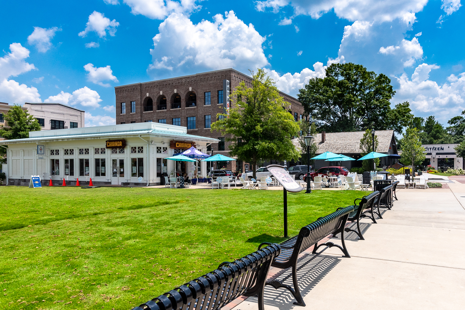 Milton or Alpharetta, GA comparison, Downtown Alpharetta green space and retail